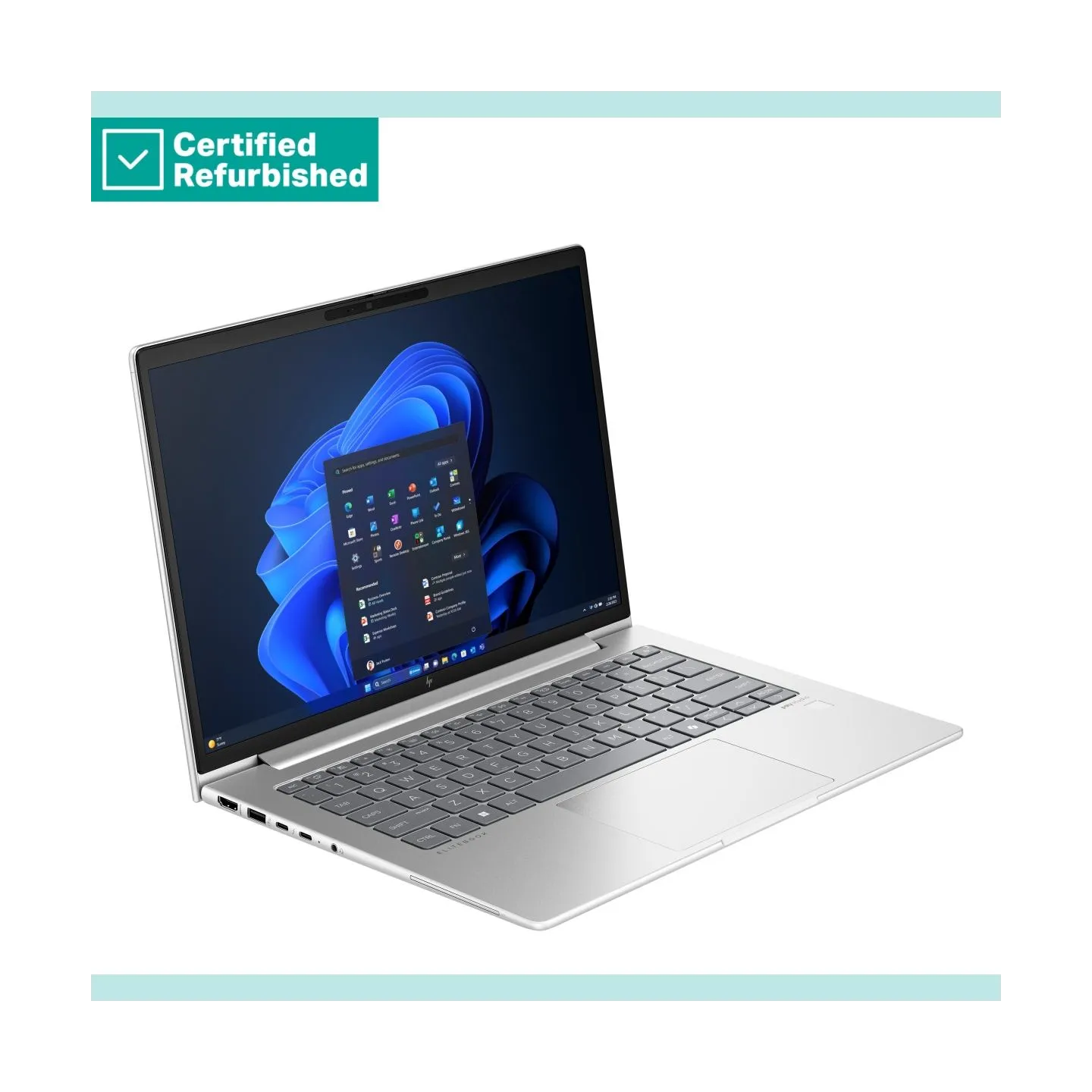 HP RENEW GOLD HP EliteBook 640 G11 - Ultra 5-135U, 16GB, 512GB SSD, 14 WUXGA 300-nit Touch AG, 5MP IR cam, 4G Modem, FPR, US bac