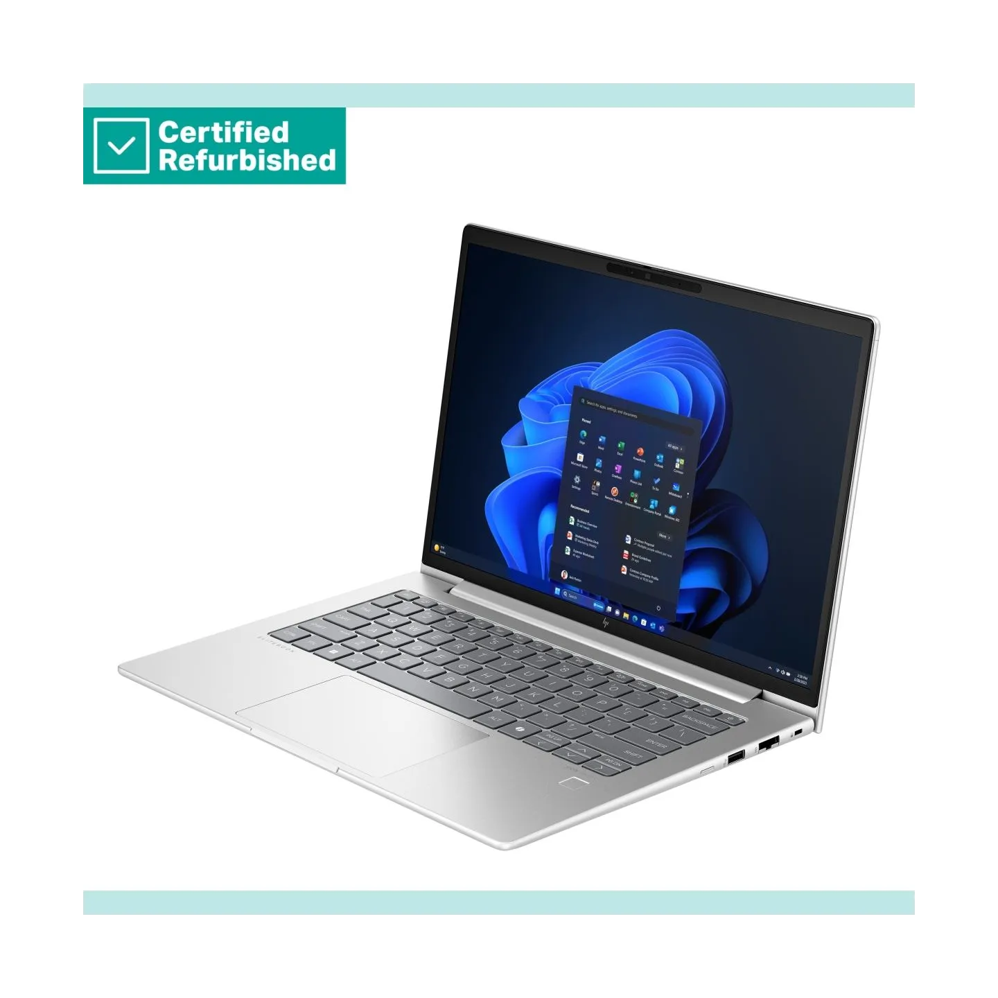 HP RENEW GOLD HP EliteBook 640 G11 - Ultra 5-135U, 16GB, 512GB SSD, 14 WUXGA 300-nit Touch AG, 5MP IR cam, 4G Modem, FPR, US bac