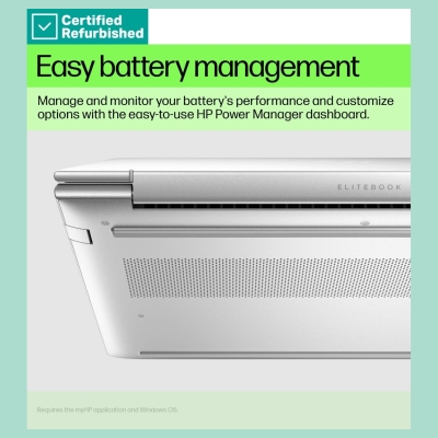 HP RENEW GOLD HP EliteBook 640 G11 - Ultra 5-135U, 16GB, 512GB SSD, 14 WUXGA 300-nit Touch AG, 5MP IR cam, 4G Modem, FPR, US bac