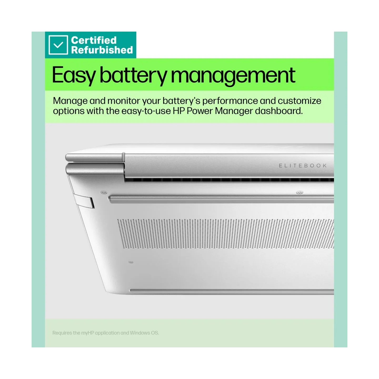 HP RENEW GOLD HP EliteBook 640 G11 - Ultra 5-135U, 16GB, 512GB SSD, 14 WUXGA 300-nit Touch AG, 5MP IR cam, 4G Modem, FPR, US bac