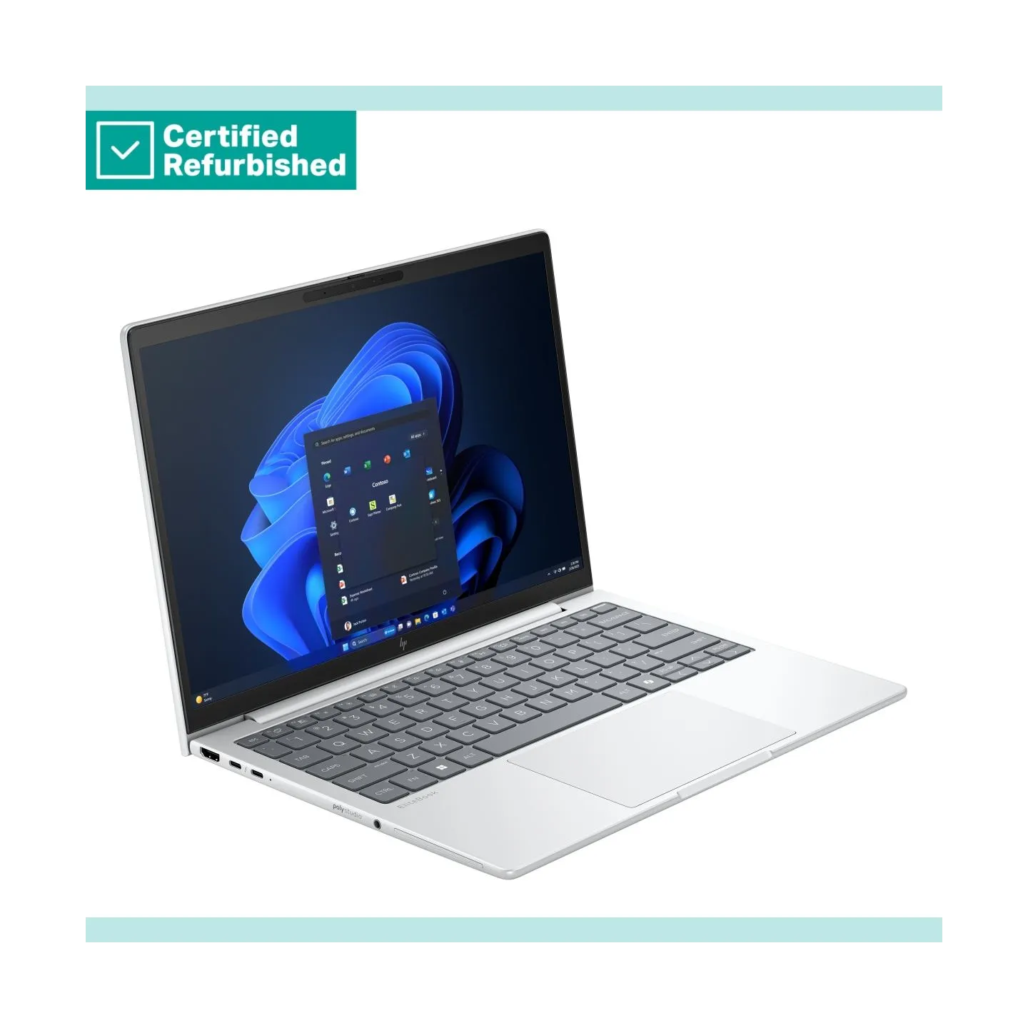 HP RENEW SILVER HP EliteBook 8 G1i 13 - Ultra 5-235U, 32GB, 512GB SSD, 13.3 WUXGA 300-nit AG, 5MP IR cam, Smartcard, FPR, US key