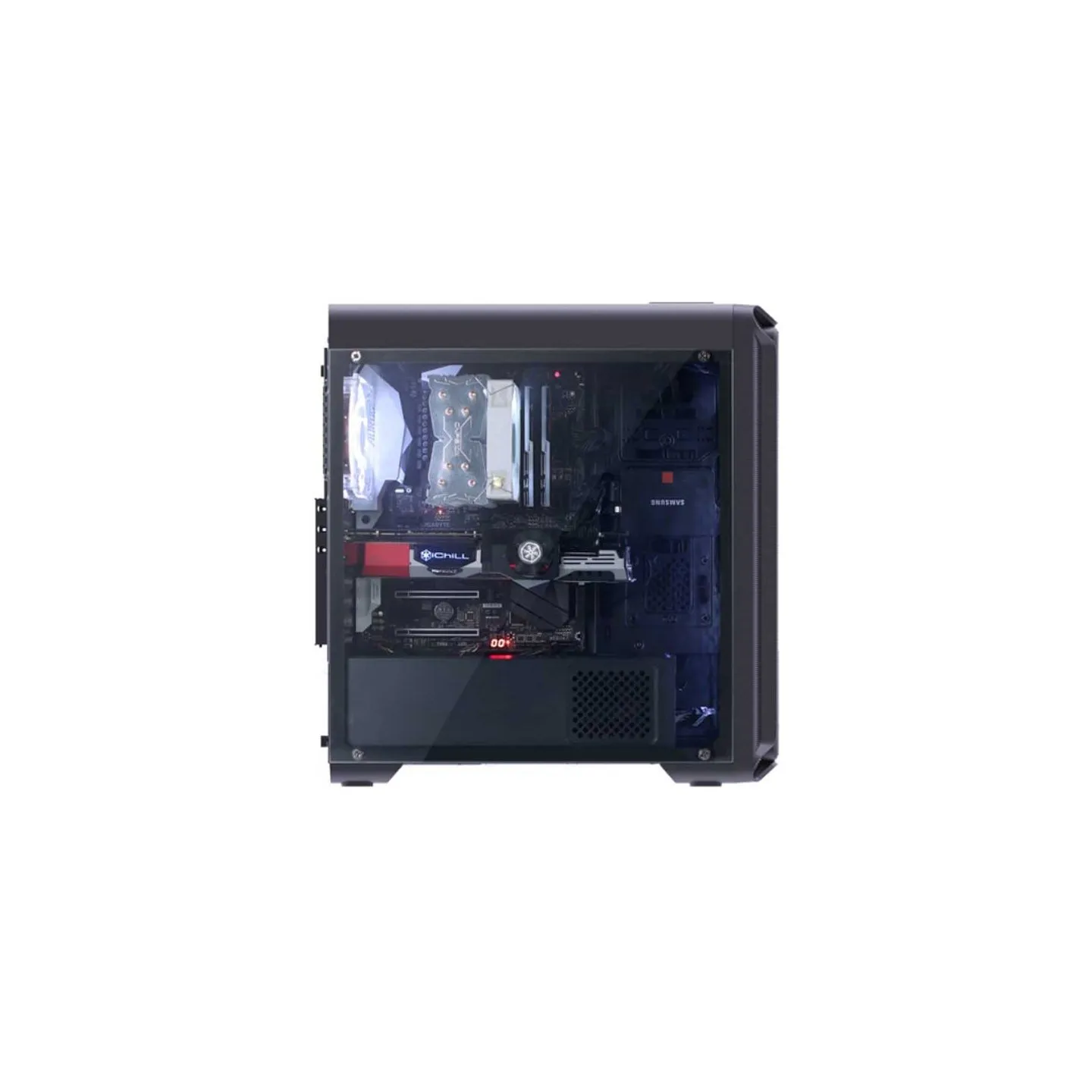 Zalman I3 ATX  Black,  LED fan x4