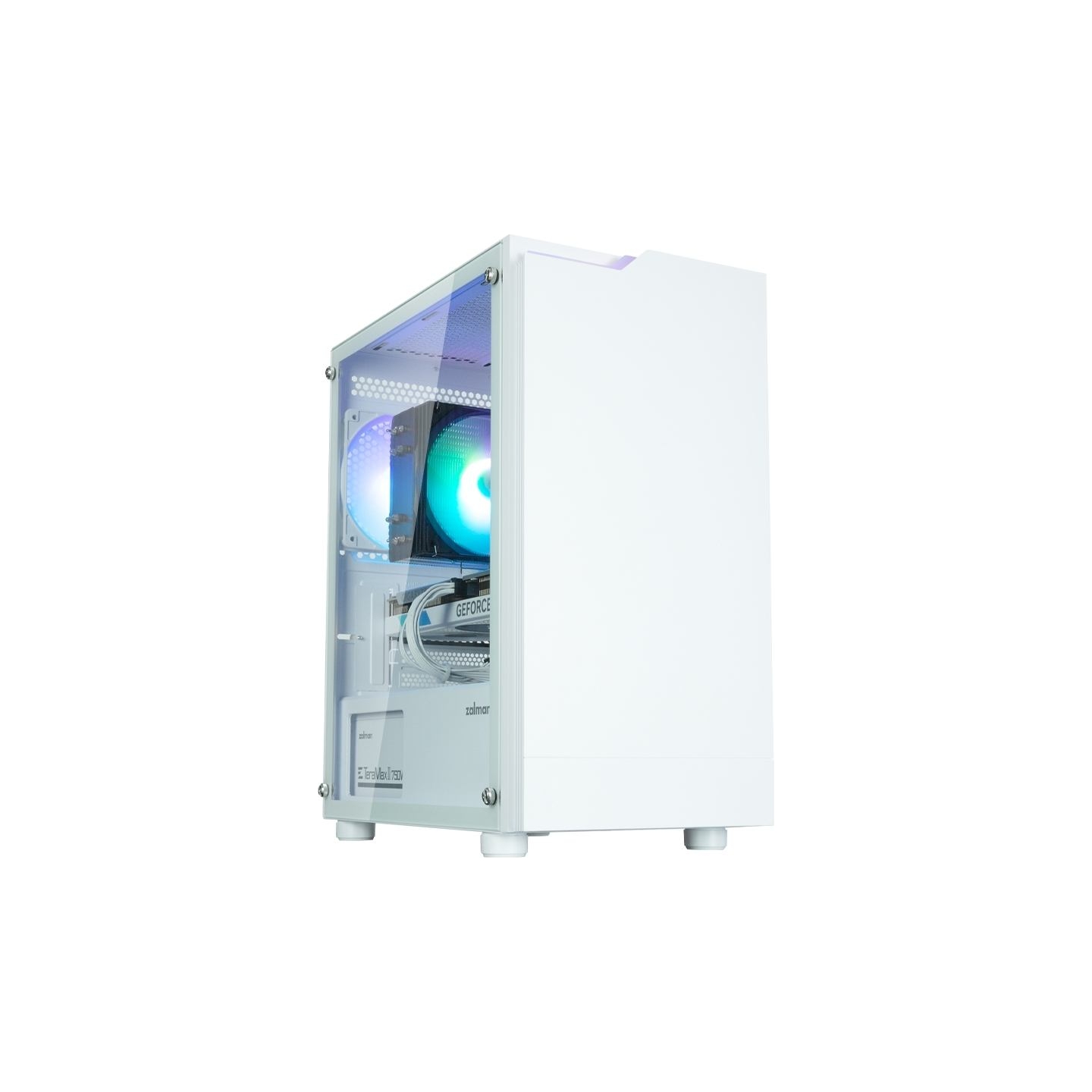 Zalman T4 Plus White  Mini Tower Case, 120mm ARGB Fan x1