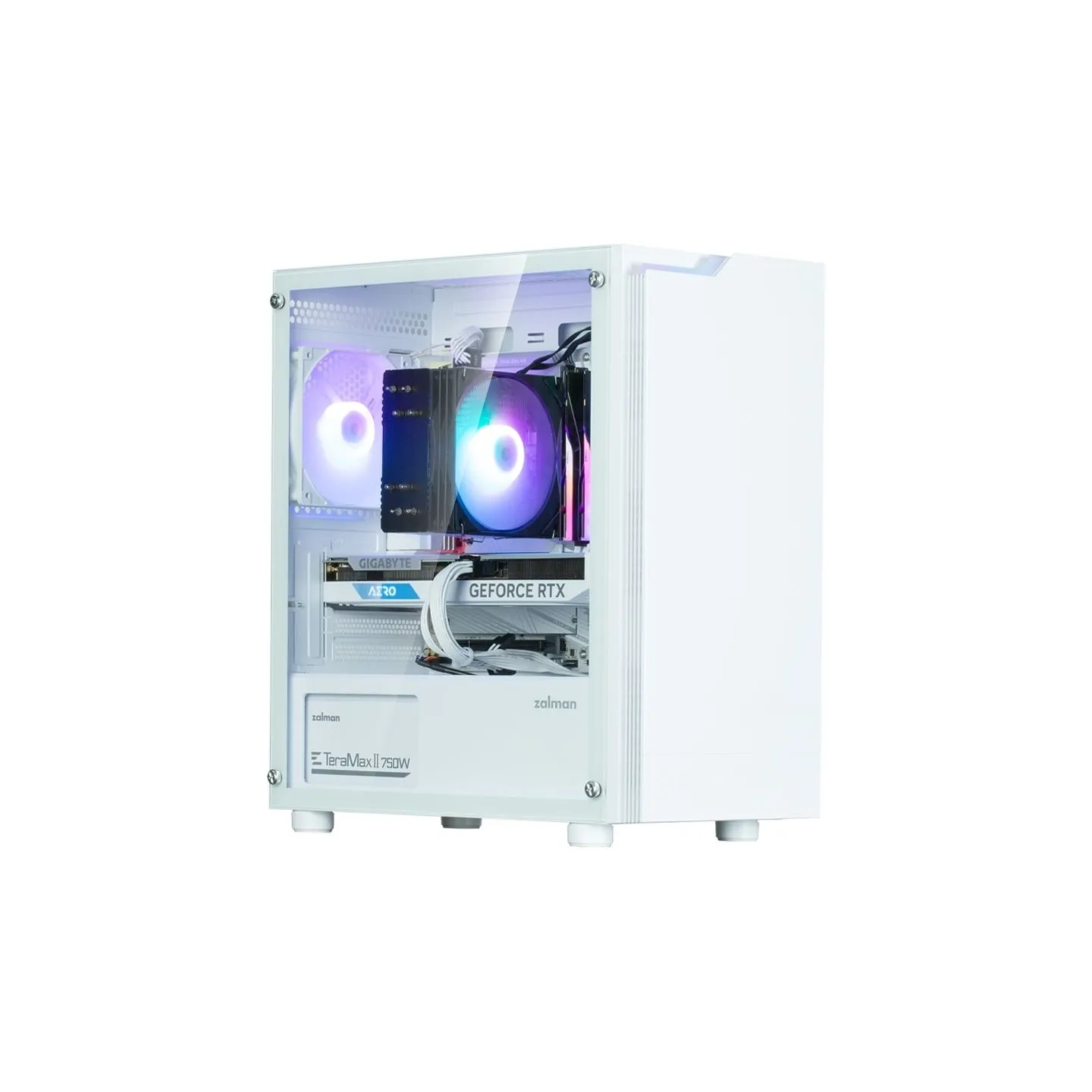 Zalman T4 Plus White  Mini Tower Case, 120mm ARGB Fan x1