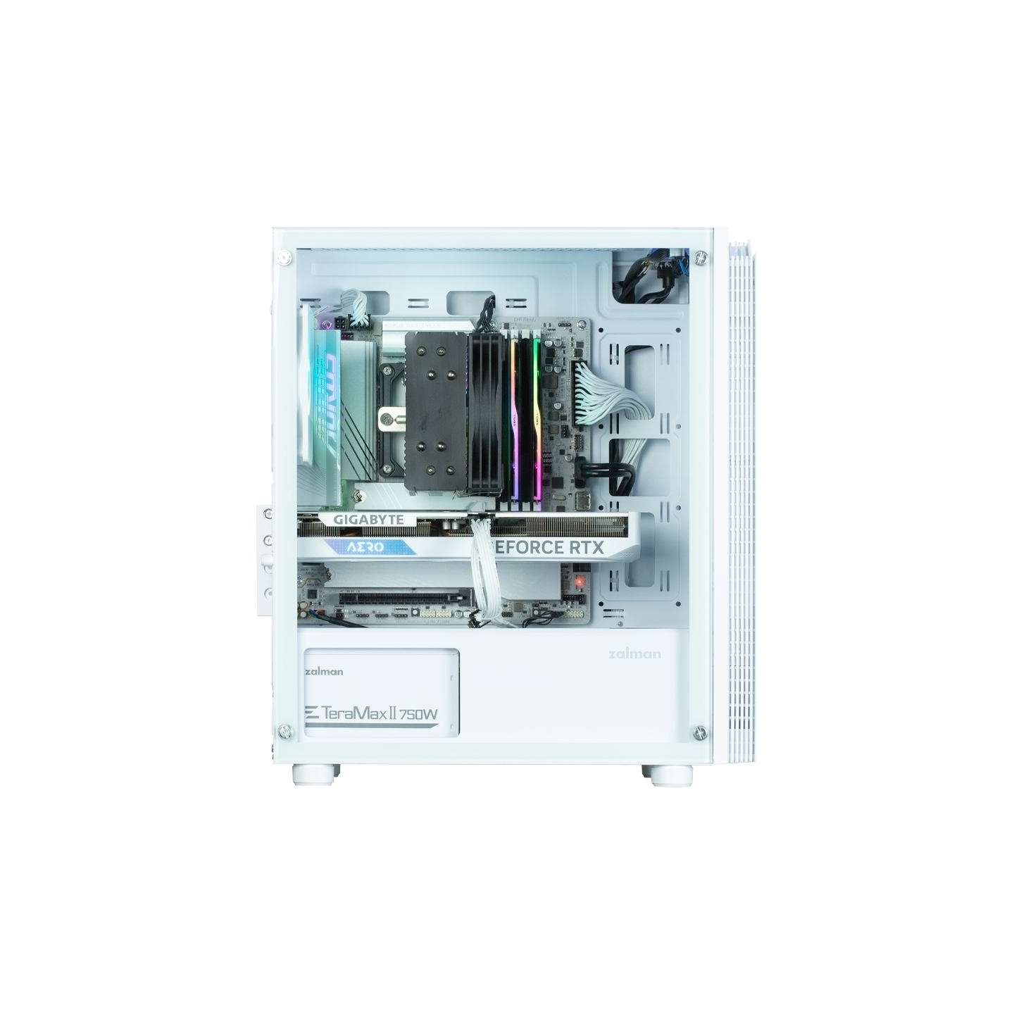 Zalman T4 Plus White  Mini Tower Case, 120mm ARGB Fan x1