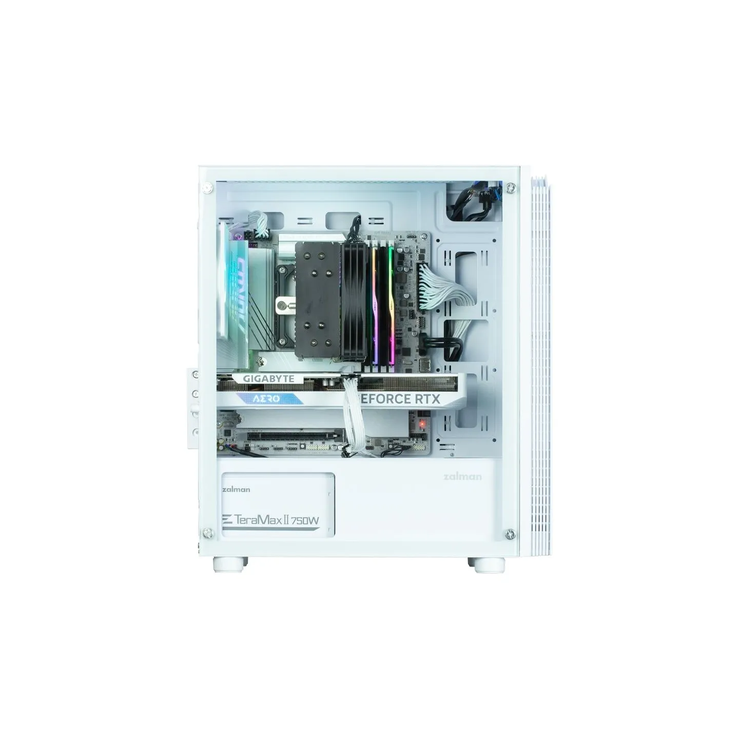 Zalman T4 Plus White  Mini Tower Case, 120mm ARGB Fan x1