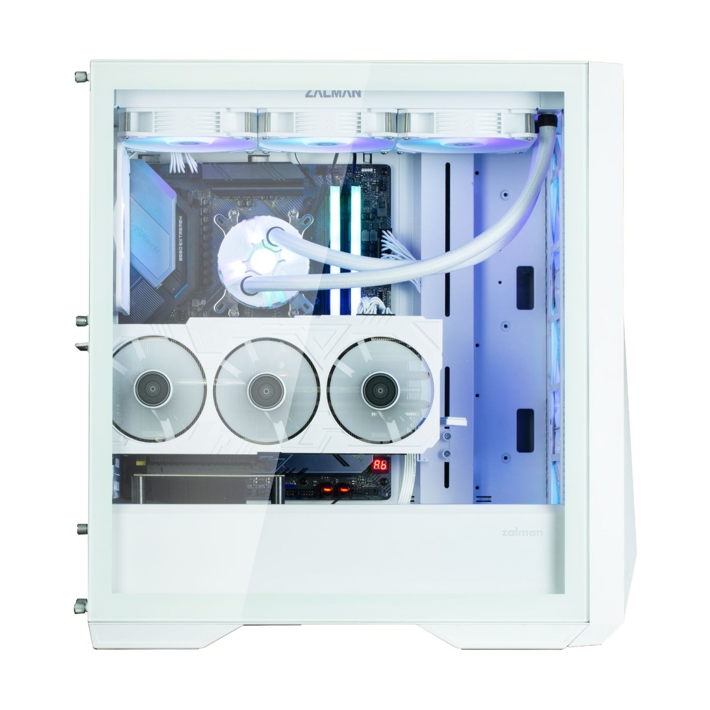 Zalman Z9 Iceberg MS ATX ARGB fan.x4, White