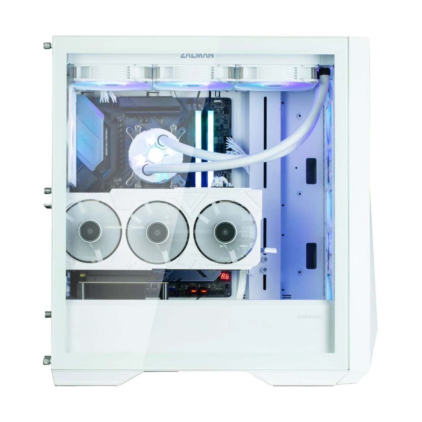 Zalman Z9 Iceberg MS ATX ARGB fan.x4, White