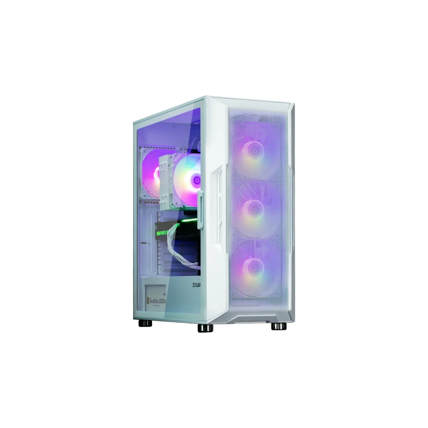 Zalman Case I3 Neo ATX Mid Tower White ARGB fan x4