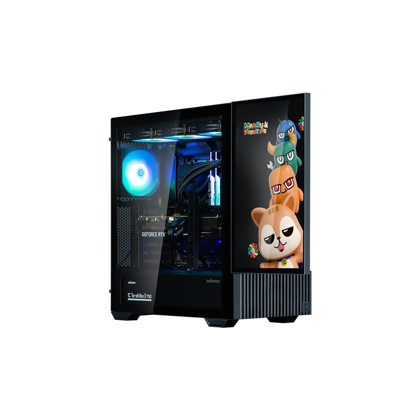 Zalman Z10 DS ATX Mid Tower PS Case Black, 120 mm  ARGB Fan x1