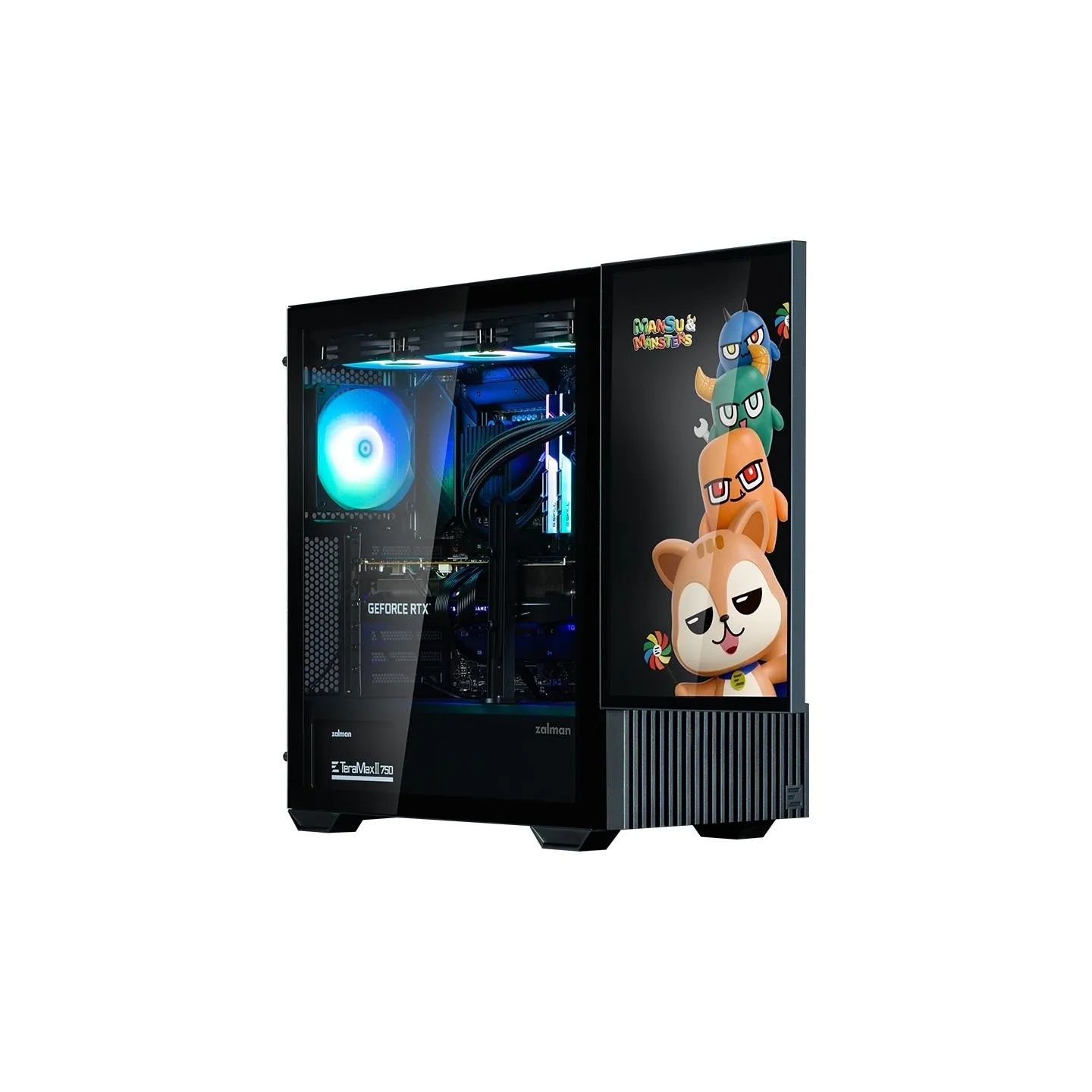 Zalman Z10 DS ATX Mid Tower PS Case Black, 120 mm  ARGB Fan x1