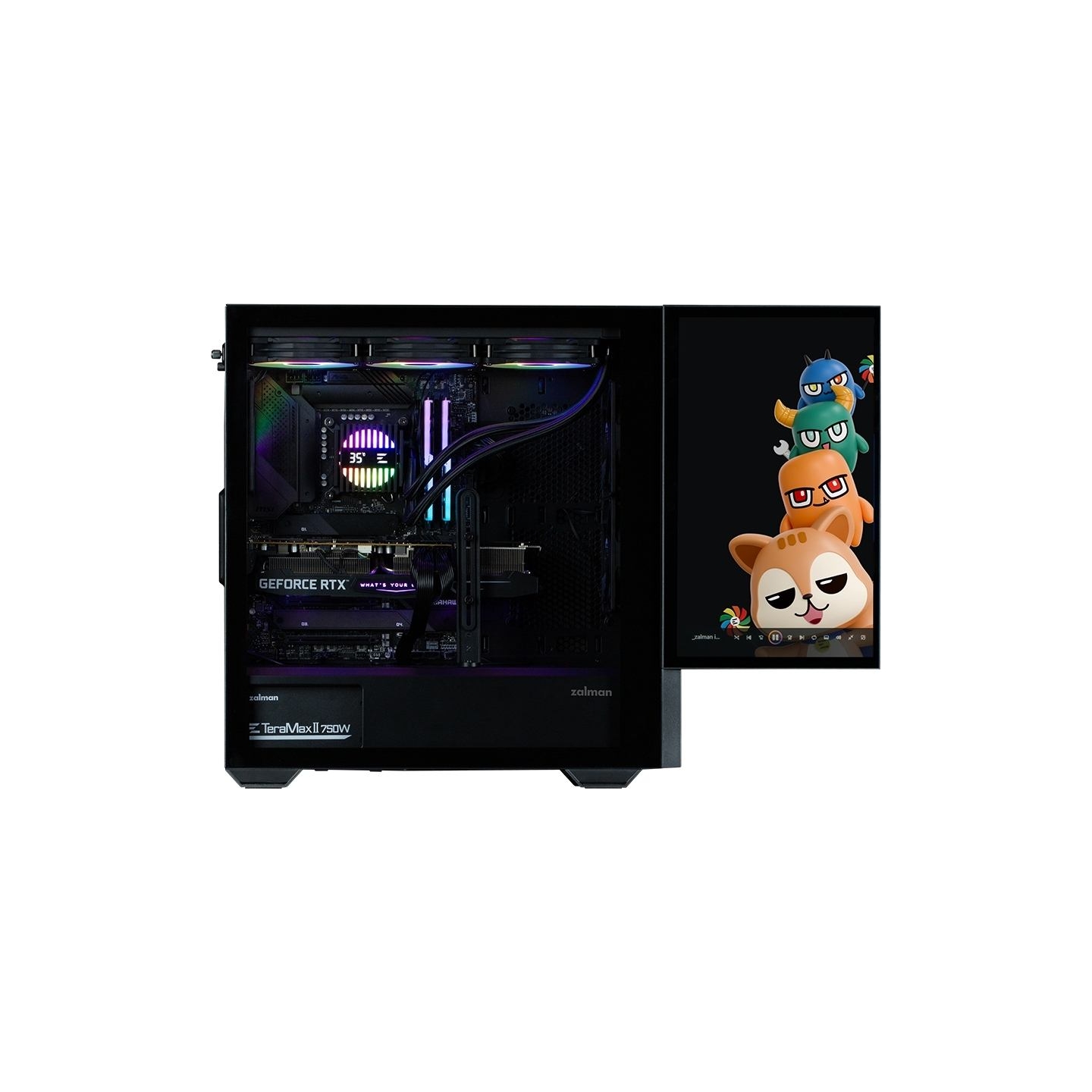 Zalman Z10 DS ATX Mid Tower PS Case Black, 120 mm  ARGB Fan x1