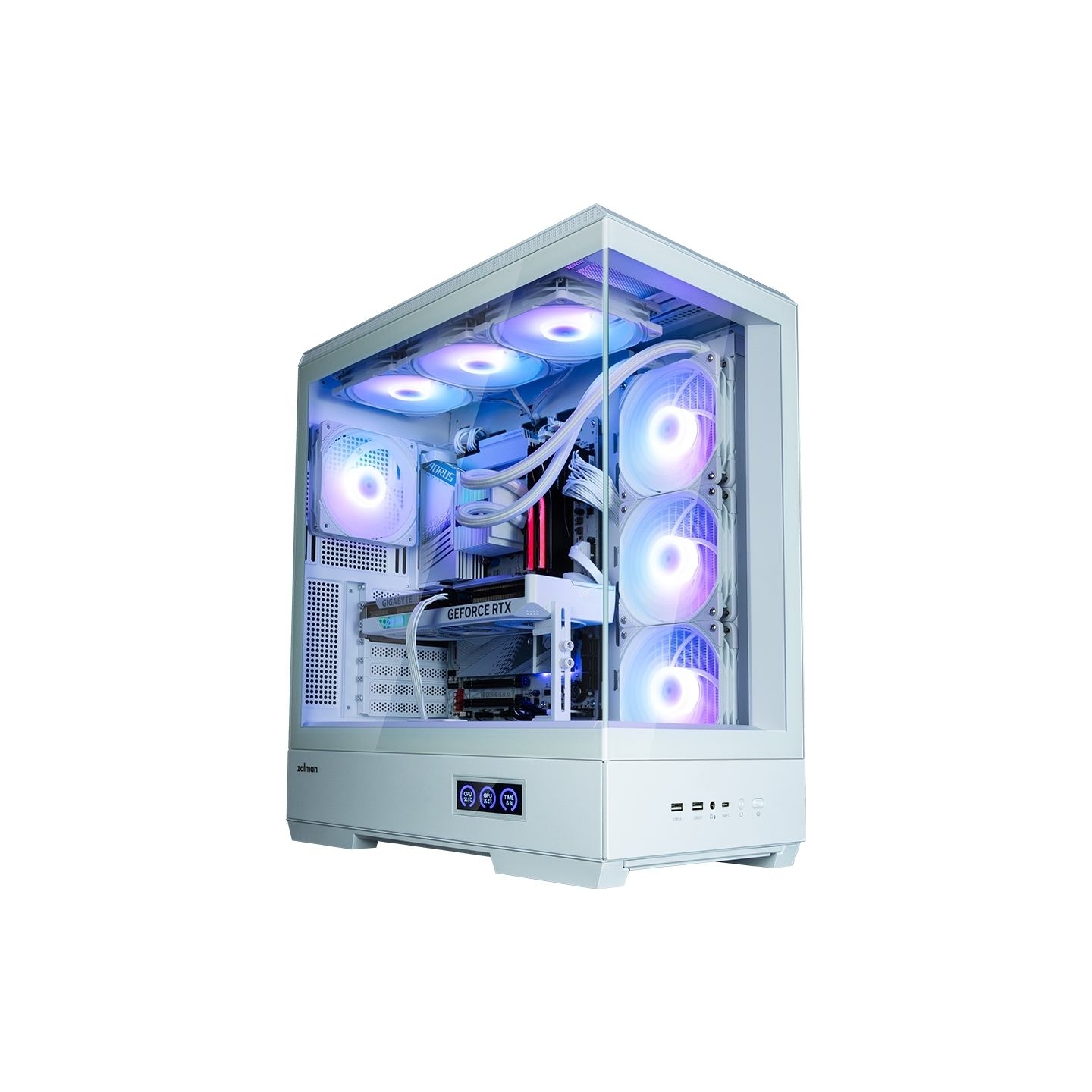 Zalman P50 DS  White, ARGB Fan x4