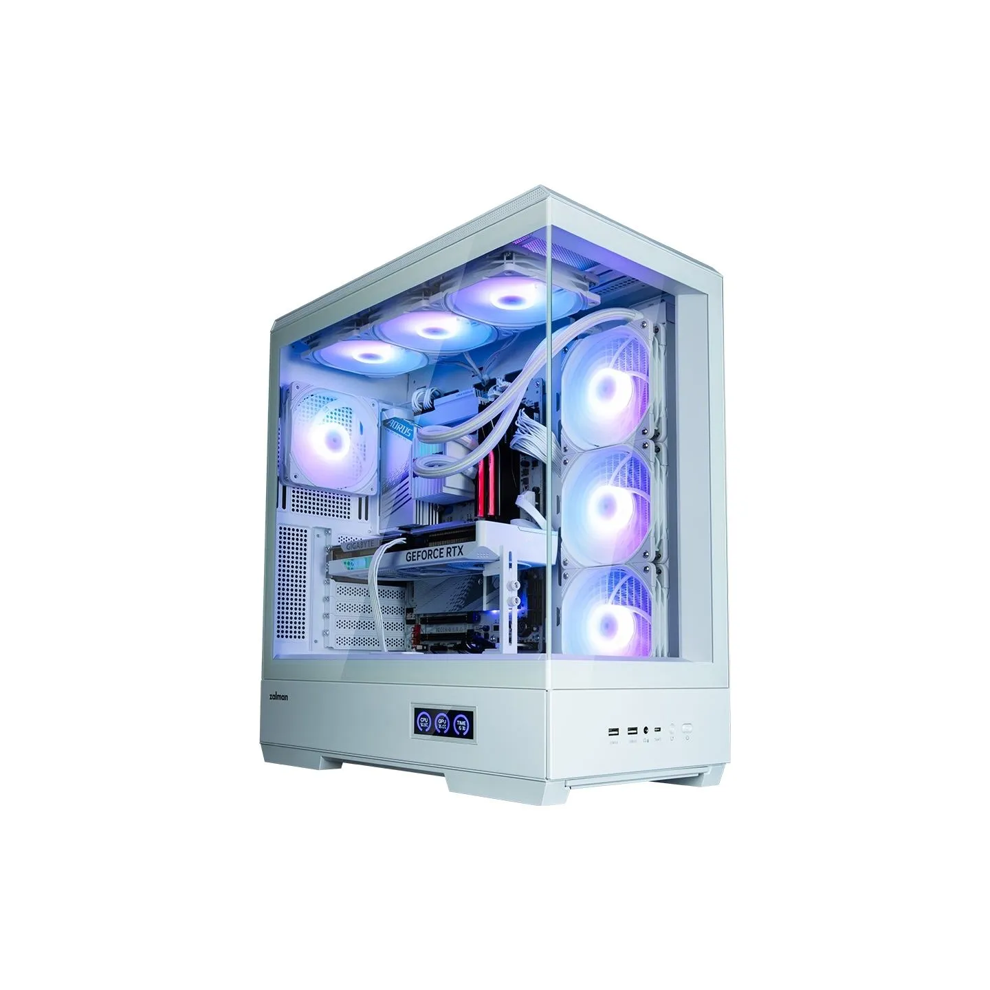 Zalman P50 DS  White, ARGB Fan x4