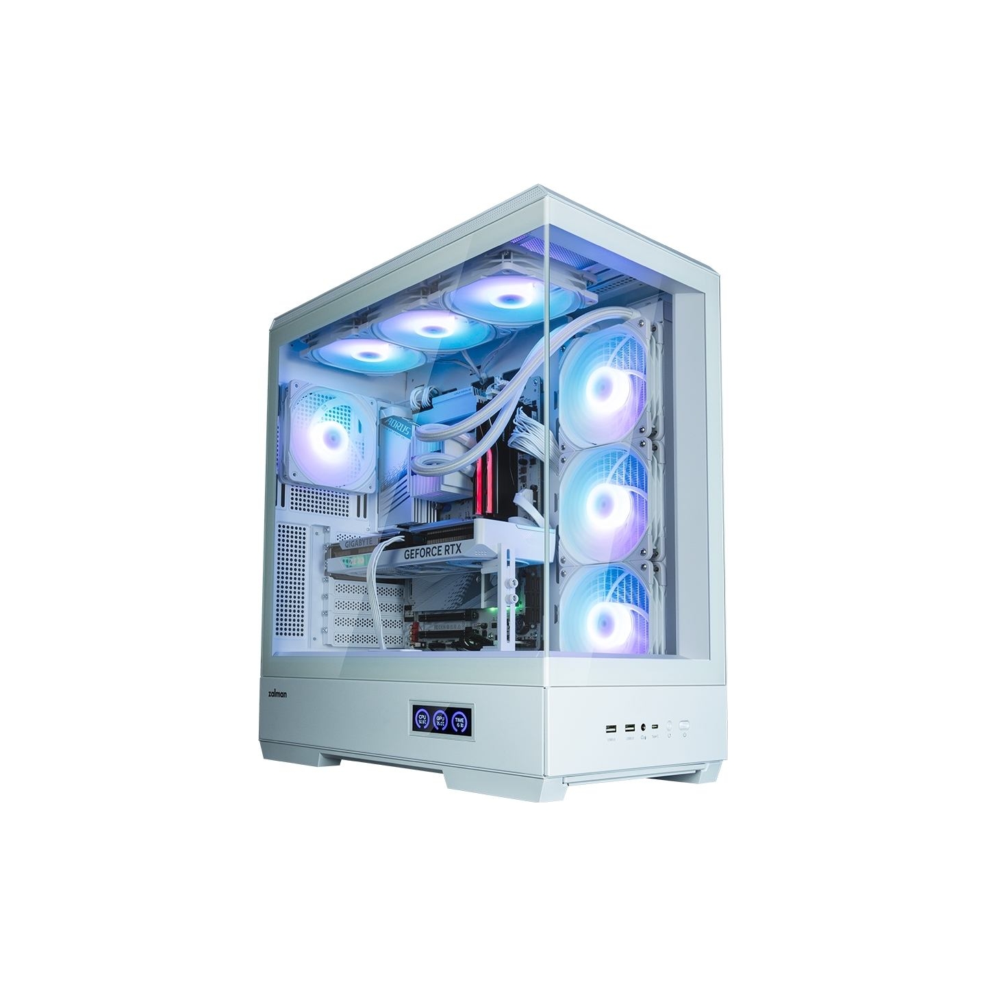 Zalman P50 DS  White, ARGB Fan x4