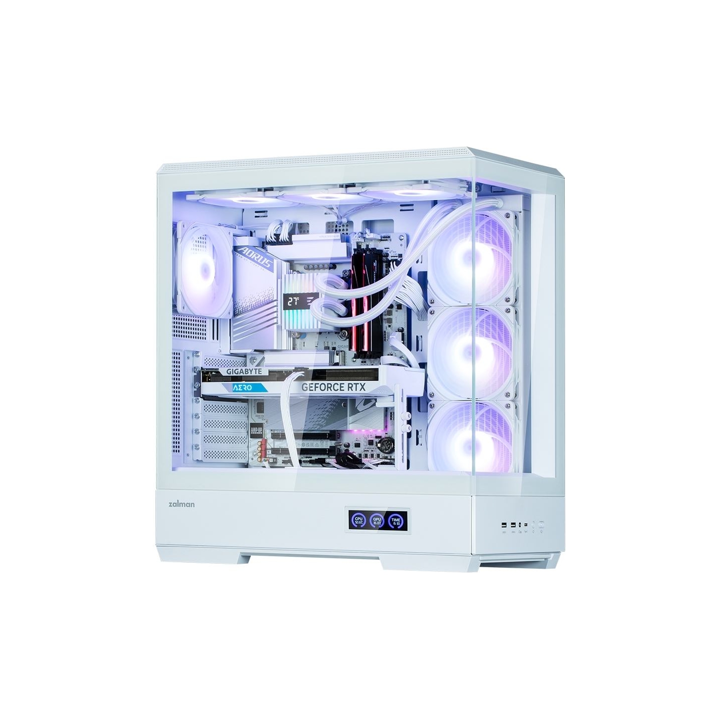 Zalman P50 DS  White, ARGB Fan x4