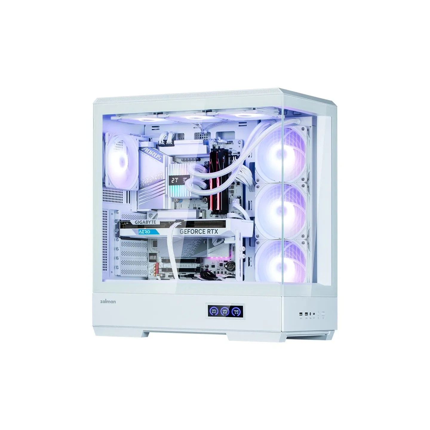 Zalman P50 DS  White, ARGB Fan x4