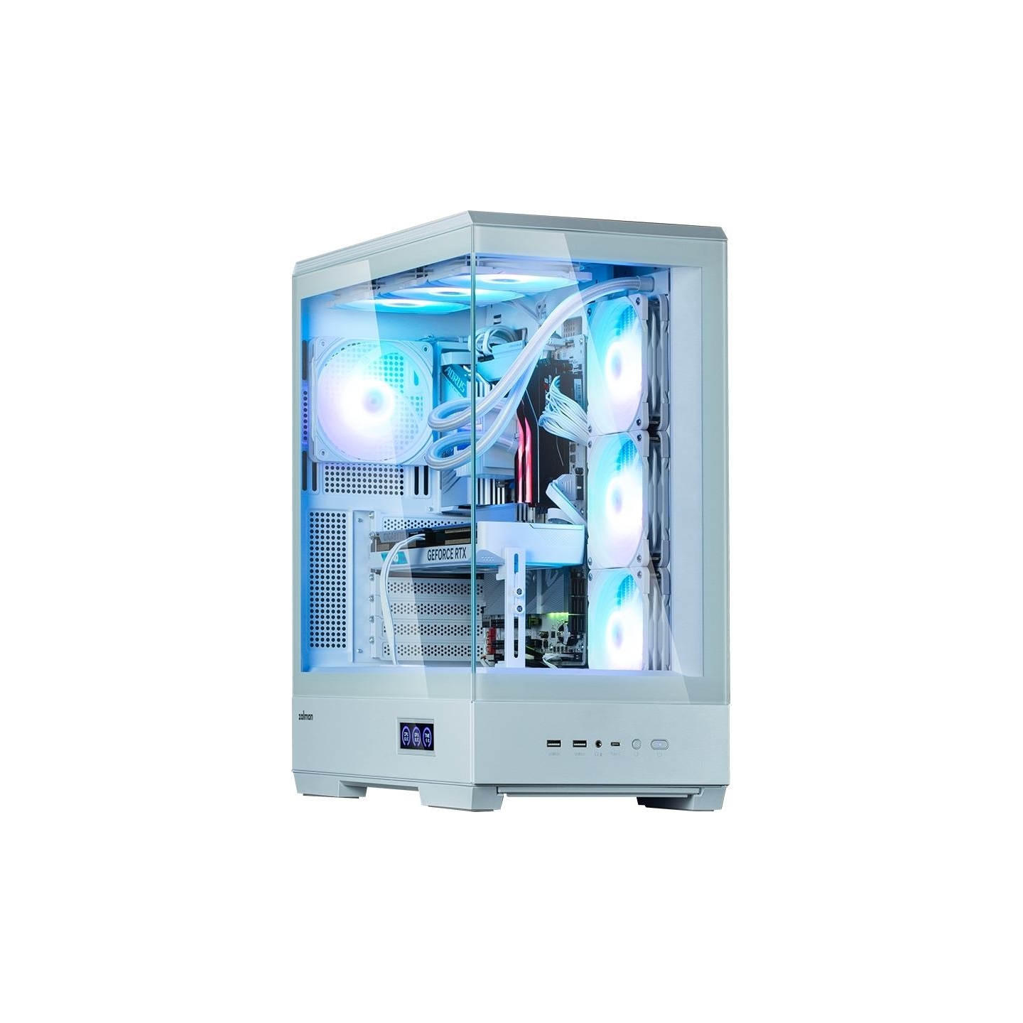 Zalman P50 DS  White, ARGB Fan x4
