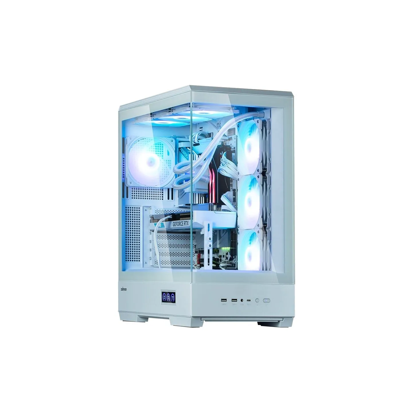 Zalman P50 DS  White, ARGB Fan x4