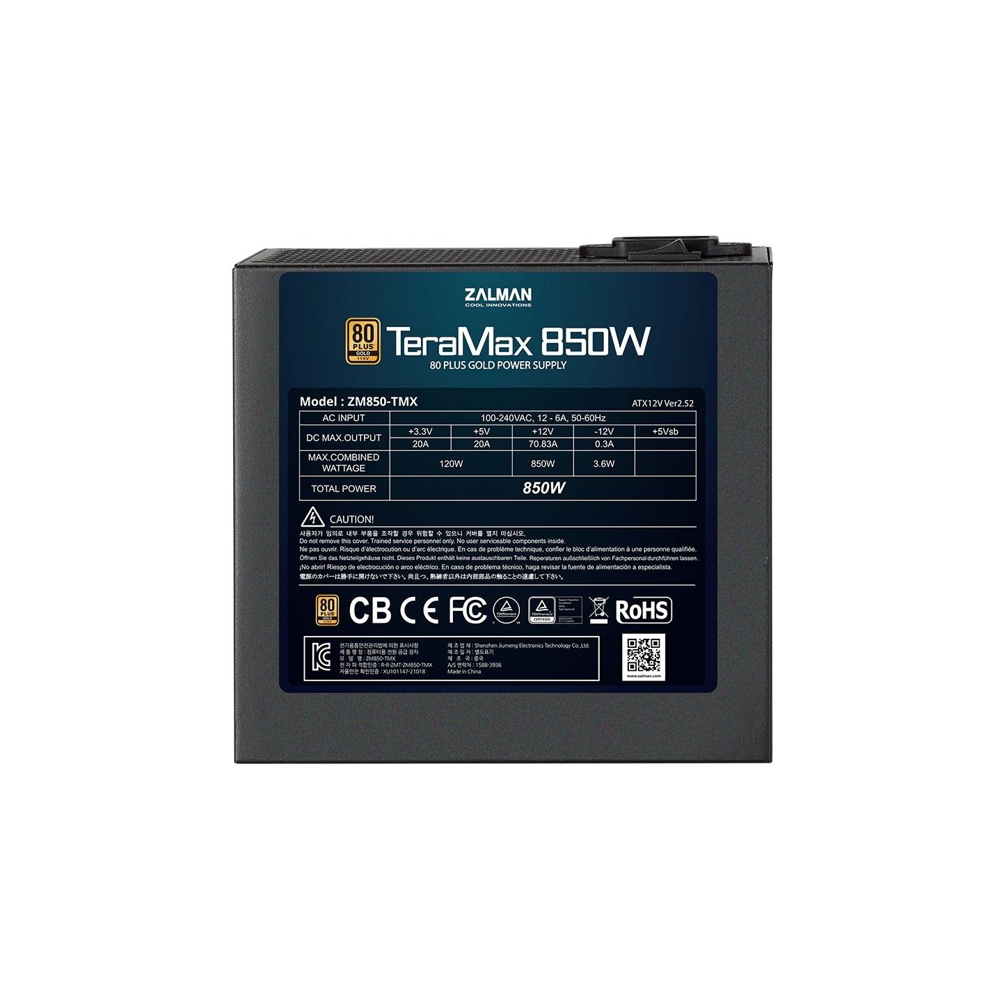 Zalman ZM850-TMX TeraMax850 850W 80+ Gold