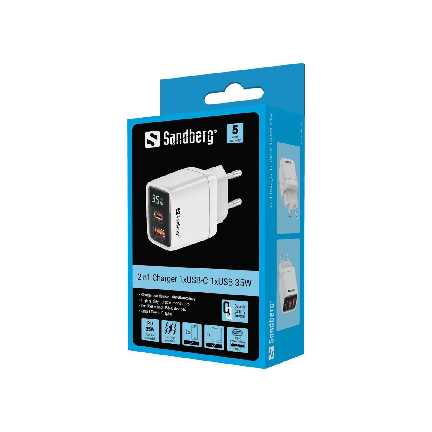 Sandberg 441-52 2in1 Charger 1xUSB-C 1xUSB 35W