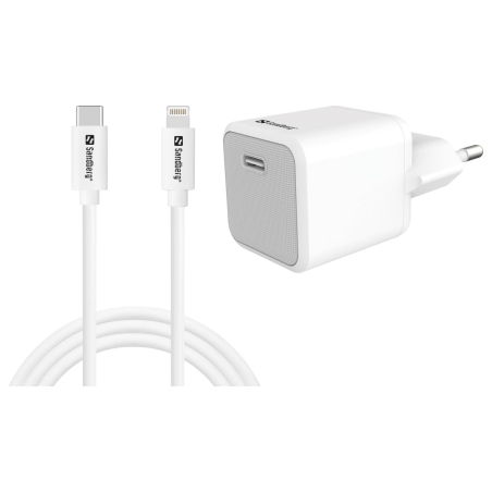 Sandberg 441-57 USB-C 20W Charger + USB-C to Lightning cable, 1M