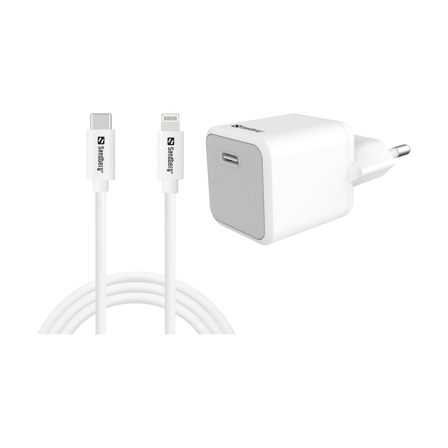 Sandberg 441-57 USB-C 20W Charger + USB-C to Lightning cable, 1M