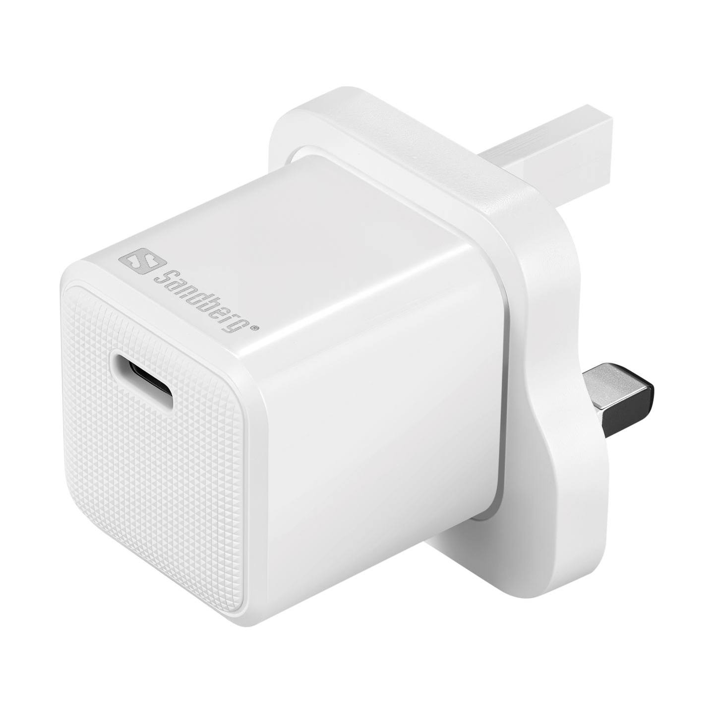 Sandberg 441-64 USB-C 20W Charger UK+Lightning, Incl. 1m USB-C> Lighting cable
