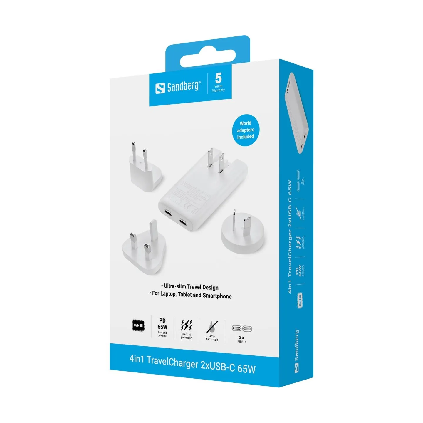 Sandberg 441-68 4in1 TravelCharger 2xUSB-C 65W