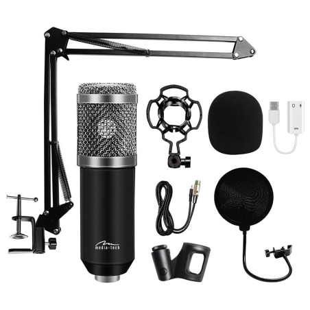 Media-Tech Studio and streaming microphone MT397S silver