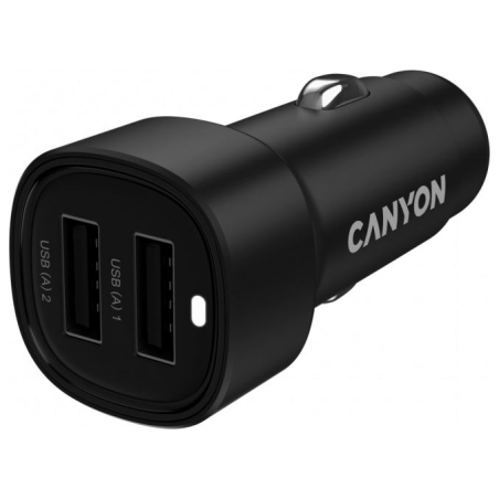 Canyon car charger OnDrive 24  24W 2xUSB-A Black