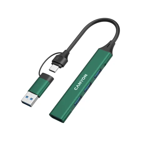 Canyon hub DS-02 4in1 USB-A/C Green