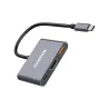 Canyon hub DS-4 3in1 USB-C Grey