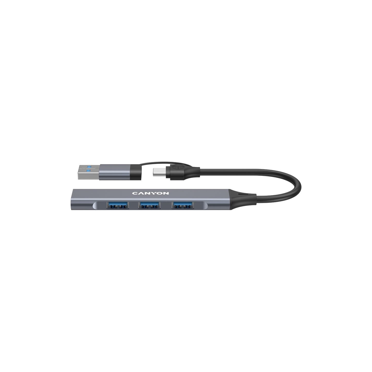 Canyon hub DS-02 4in1 USB-A/C Grey
