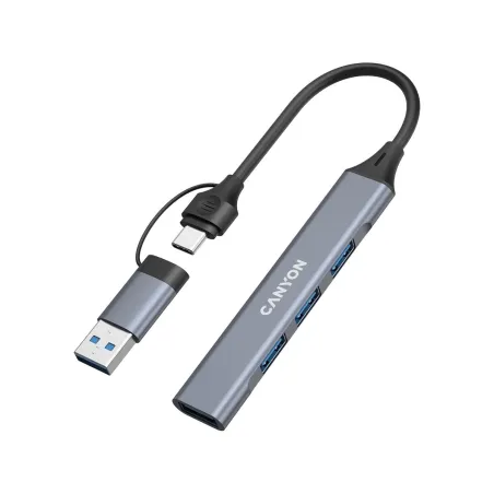 Canyon hub DS-02 4in1 USB-A/C Grey