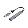 Canyon hub DS-02 4in1 USB-A/C Grey