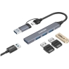 Canyon hub DS-02 4in1 USB-A/C Grey