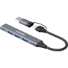 Canyon hub DS-02 4in1 USB-A/C Grey