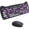 Canyon HSET-W6 EN Keyboard+Mouse Kitty Edition AAA+АА Wireless Violet