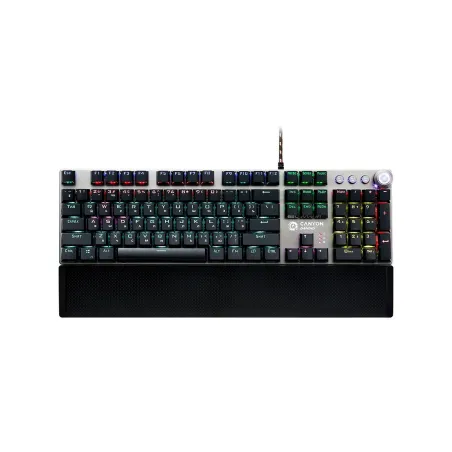 Canyon Nightfall GK-7, Wired Gaming Keyboard,Black 104 mechanical switches,60 million times key life, 22 types of lights,Removab
