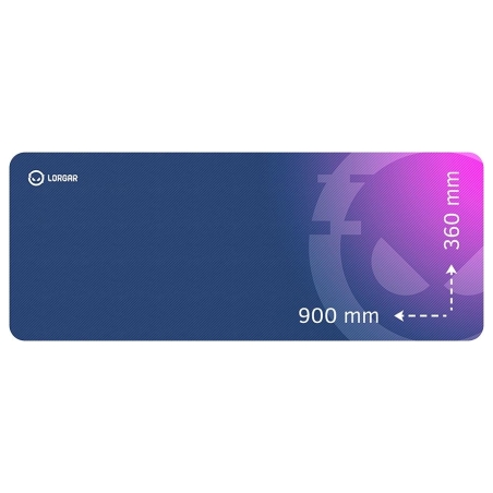 Lorgar Main 139, Gaming mouse pad, High-speed surface, Purple anti-slip rubber base, size: 900mm x 360mm x 3mm, weight 0.6kg