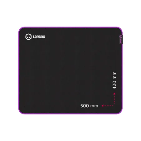 Lorgar Main 315, Gaming mouse pad, High-speed surface, Purple anti-slip rubber base, size: 500mm x 420mm x 3mm, weight 0.39kg