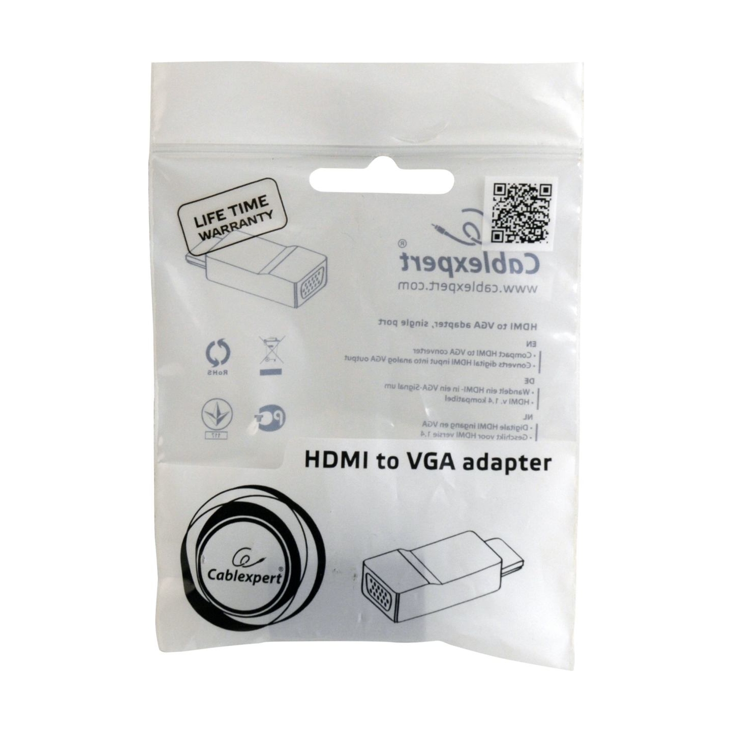 Gembird | HDMI to VGA adapter, single port | Black | HDMI | VGA