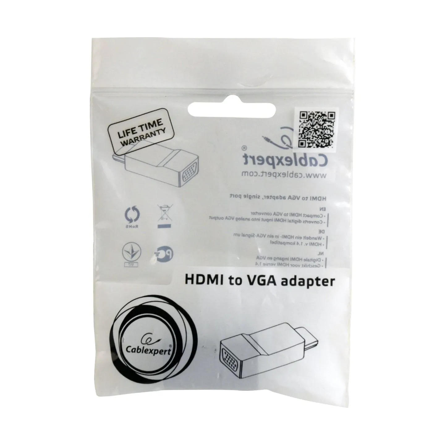 Gembird | HDMI to VGA adapter, single port | Black | HDMI | VGA