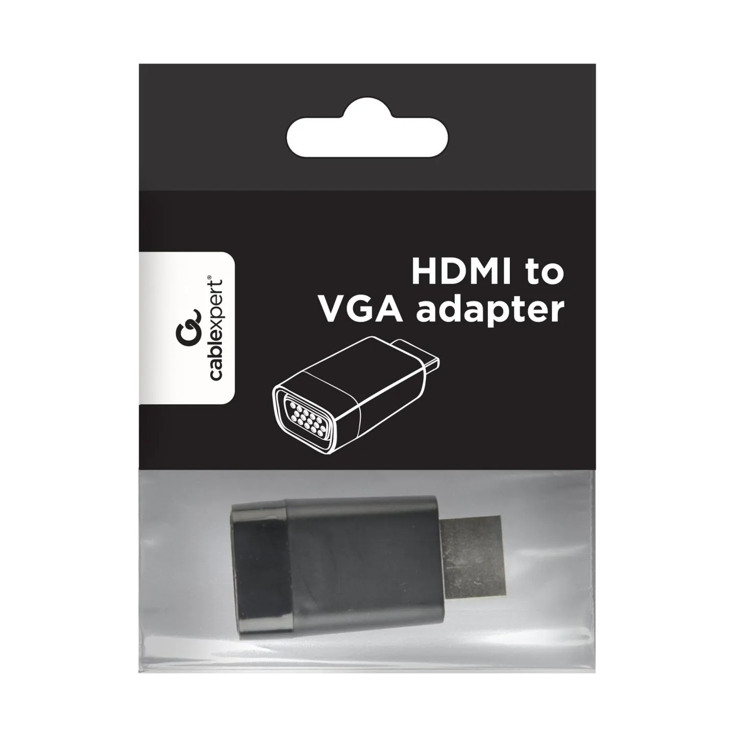 Gembird | HDMI to VGA adapter, single port | Black | HDMI | VGA