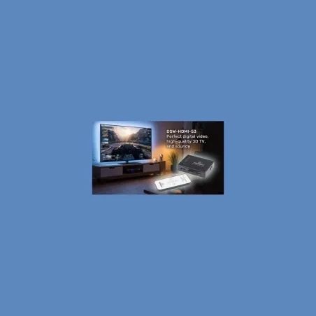 Gembird HDMI switch 60m with remote control