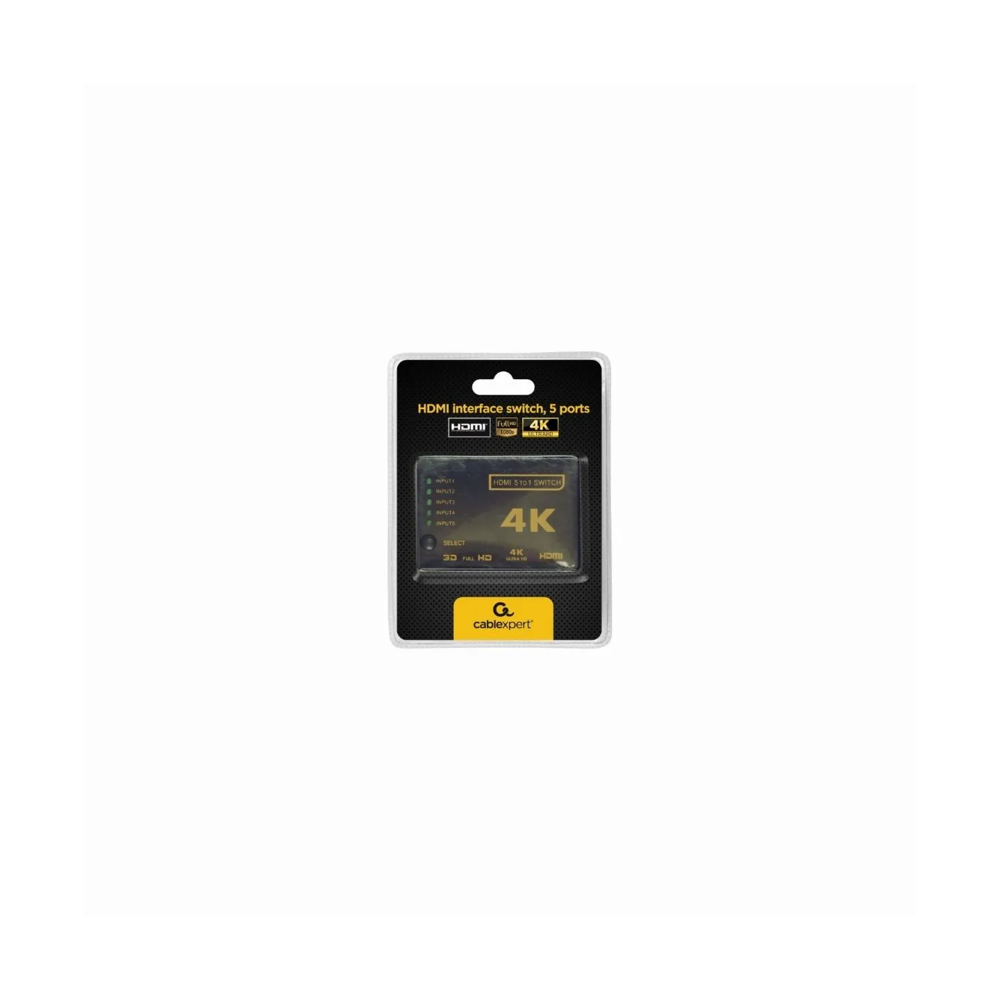 Gembird HDMI switch 60m with remote control