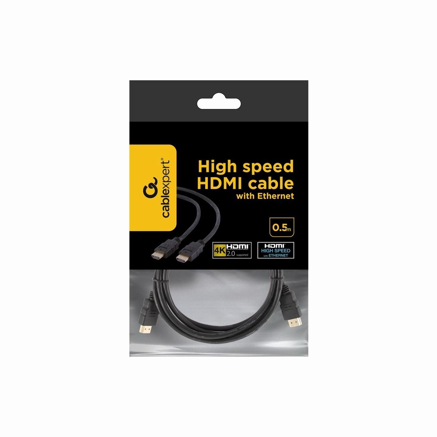 Gembird CABLE HDMI-HDMI 0.5M V2.0 BLK/CC-HDMI4-0.5M GEMBIRD