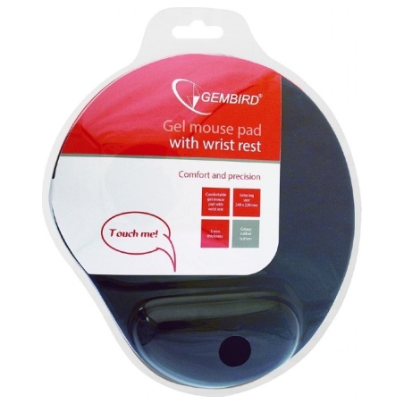Gembird | MP-GEL-B Gel mouse pad with wrist support, blue | Gel mouse pad | Blue