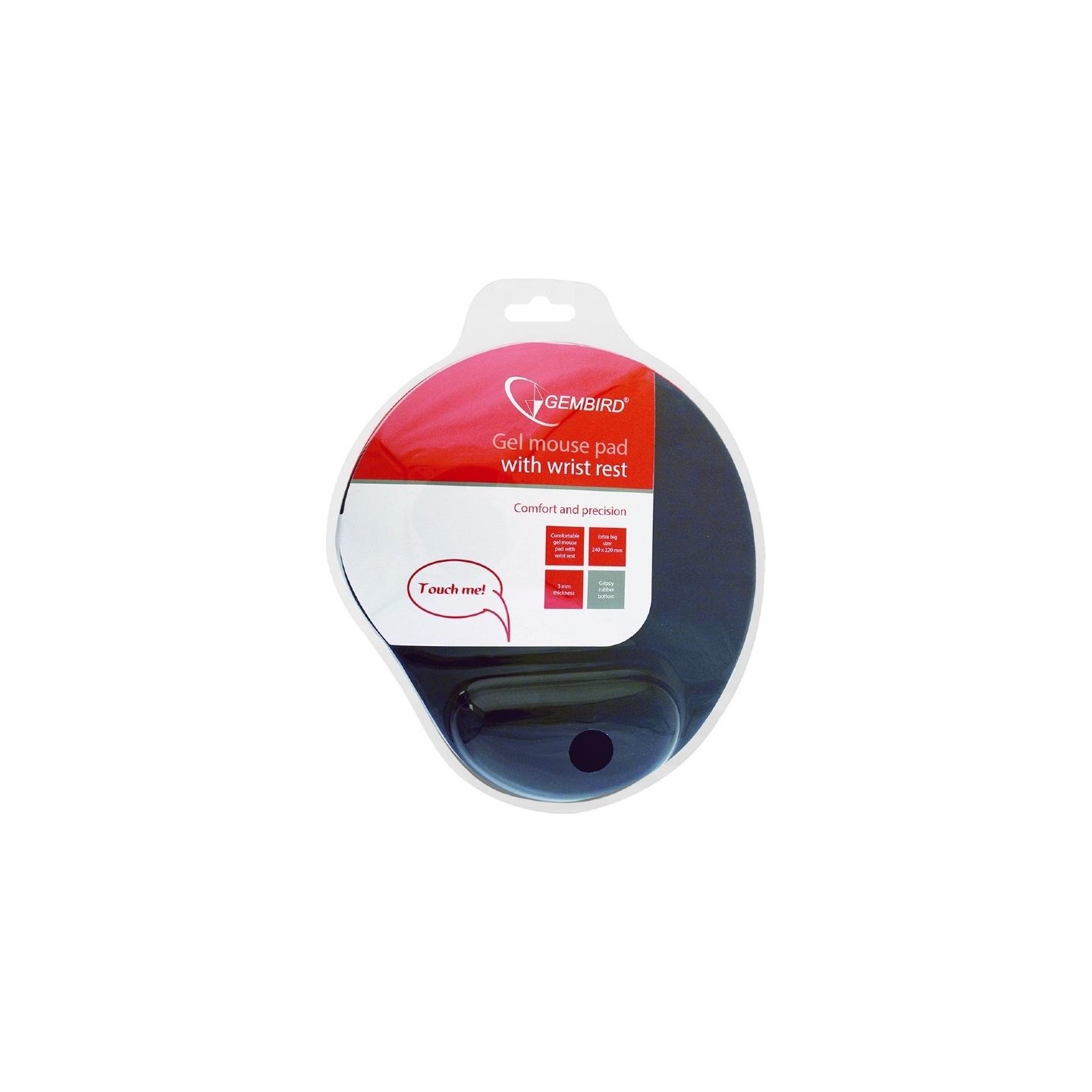 Gembird | MP-GEL-B Gel mouse pad with wrist support, blue | Gel mouse pad | Blue